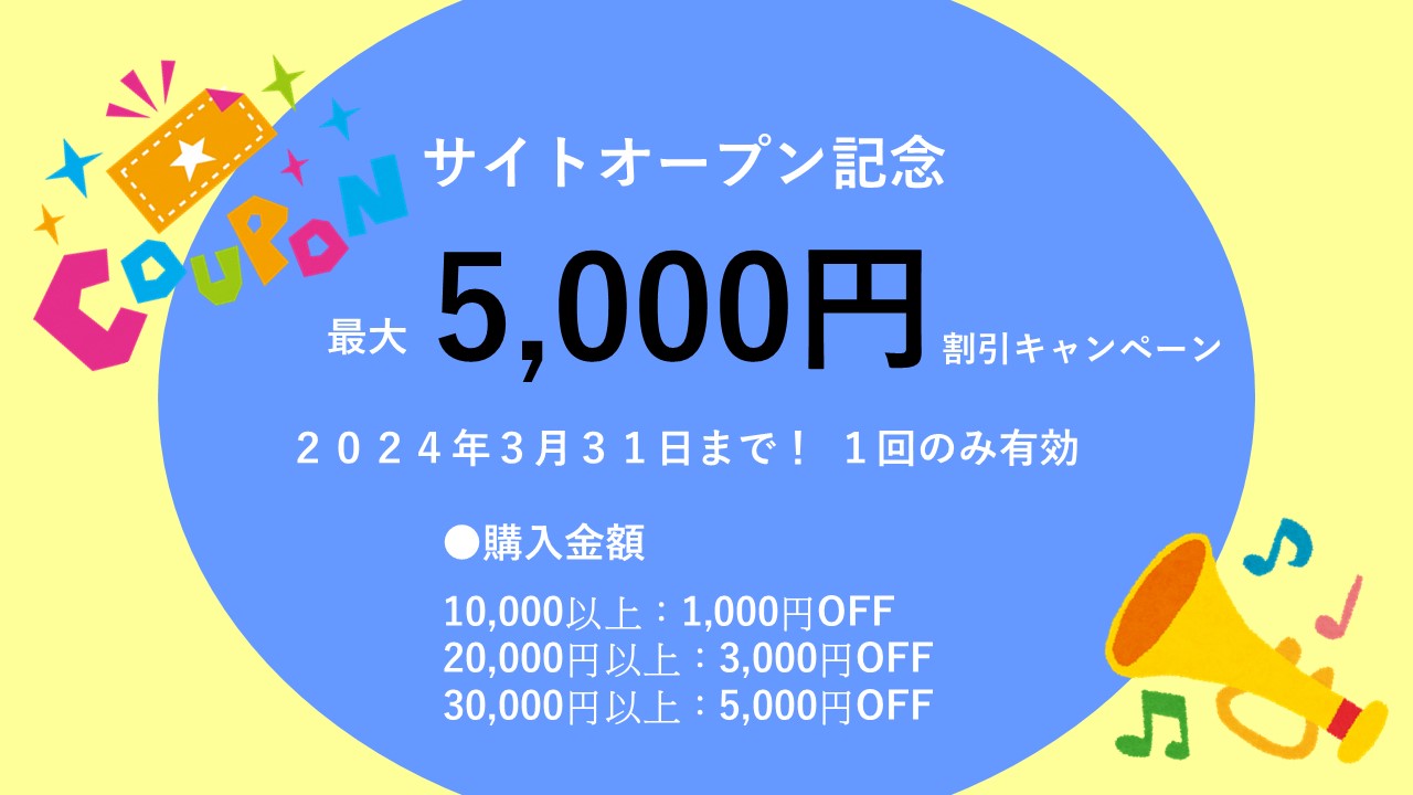 最大5000円割引キャンペーン実施中！ – エムエムストア